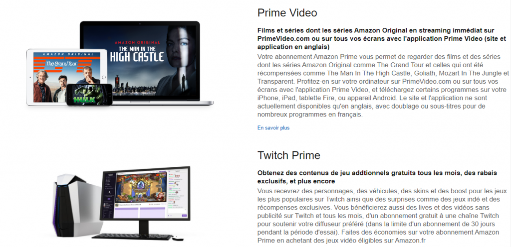 Amazon Prime Video et Twitch Prime dans le même abonnement