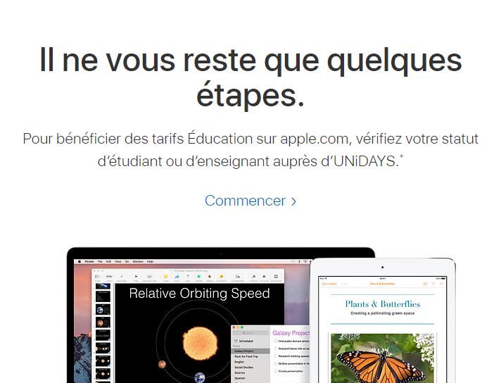 Réduction prix Apple, Macbook, Macbook Pro et iPad par Unidays.