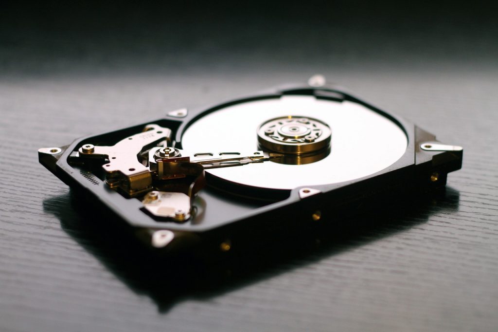 Image d'un disque dur de stockage de fichier