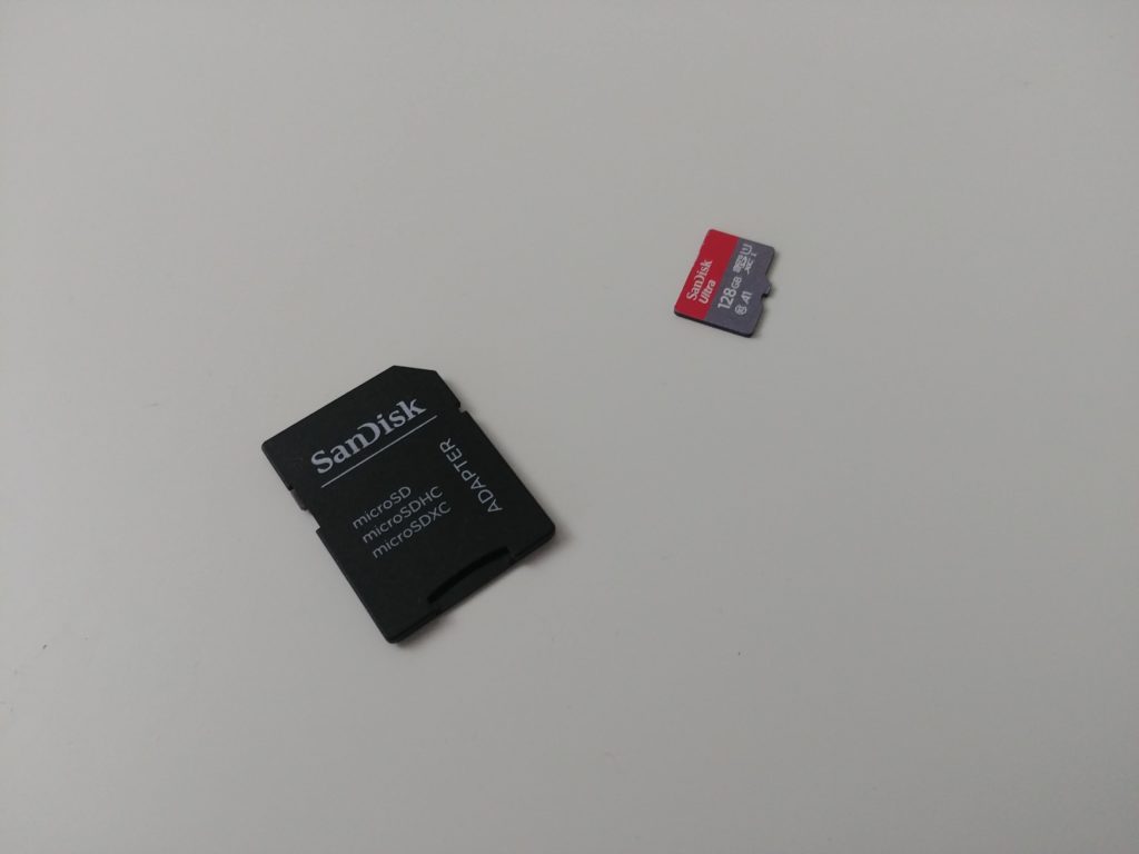 Carte microSD avec adaptateur