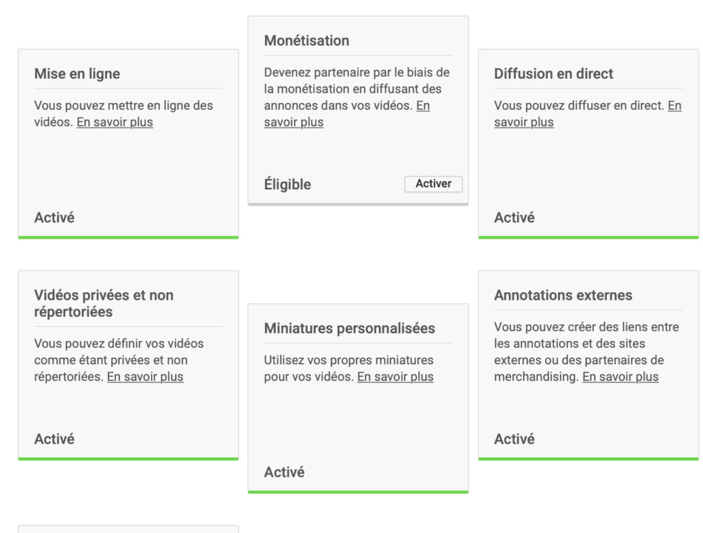 Activation de la monétisation YouTube