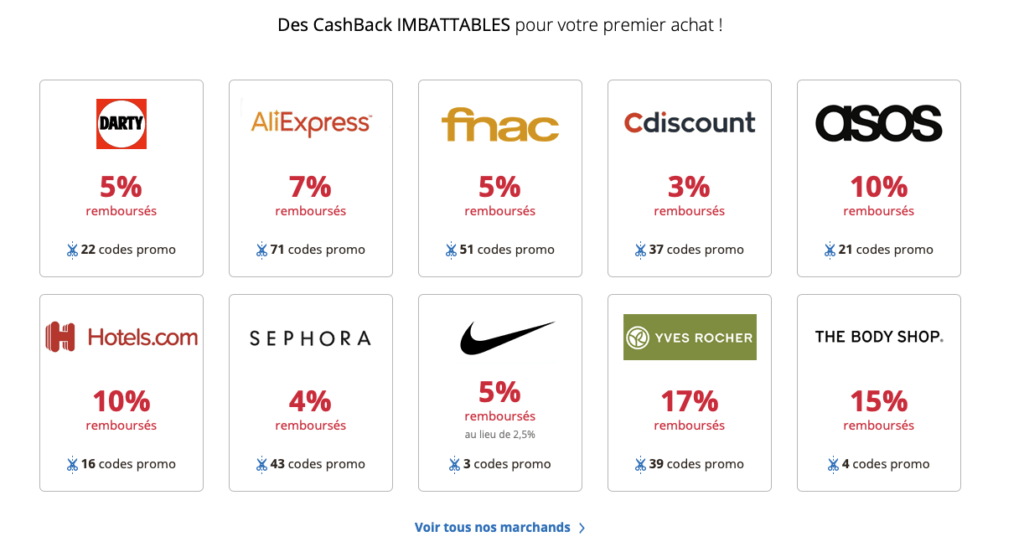 Marques partenaires d'eBuyClub