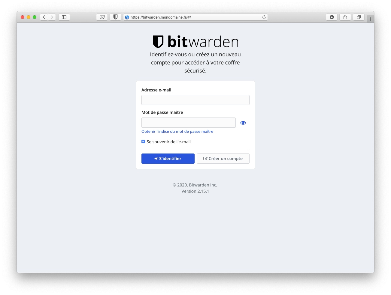 Bitwarden derrière Traefik