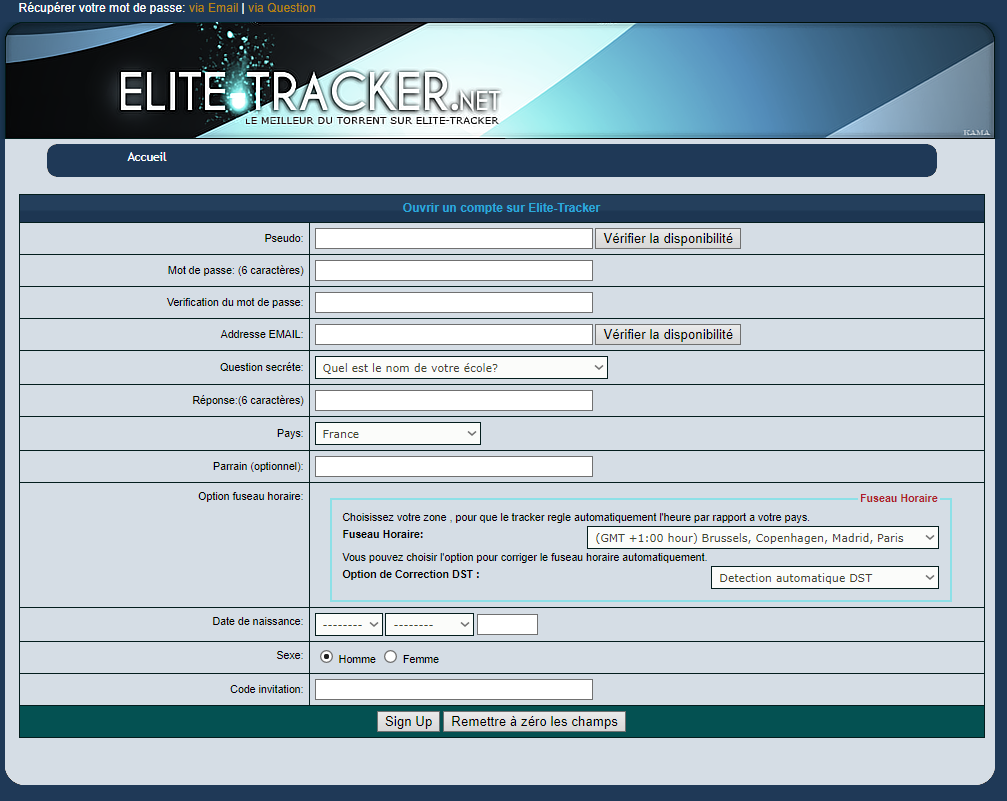 Elite Tracker est un trÚs bon tracker privé