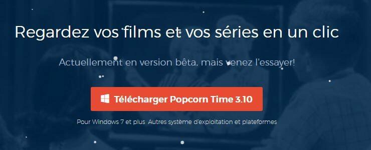 Popcorn time utilise du Bittorent pour faire du streaming