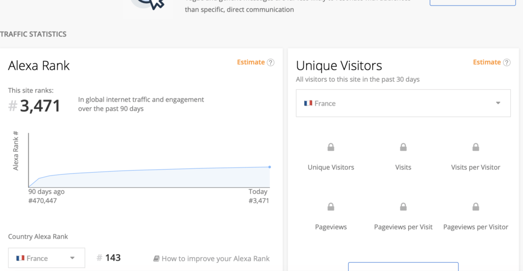 Trafic et information sur le nouveau domaine Torrent9.nz