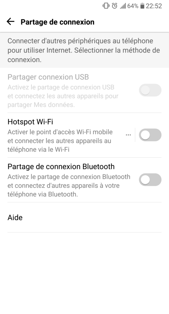 Partager la connexion de son smartphone iOS ou Android 4 android partage connexion usb wifi bluetooth