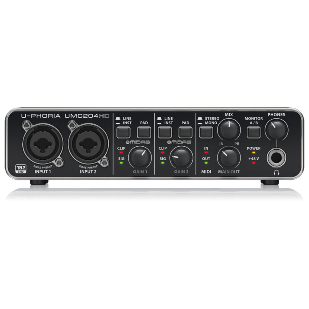 Carte son XLR Behringer U-PHORIA UMC204HD 