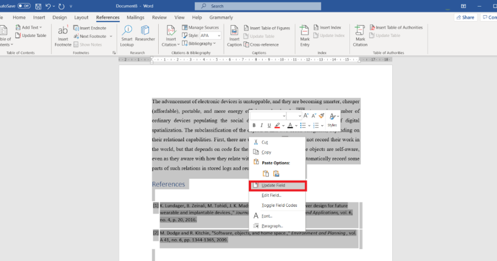 Application Microsoft Word